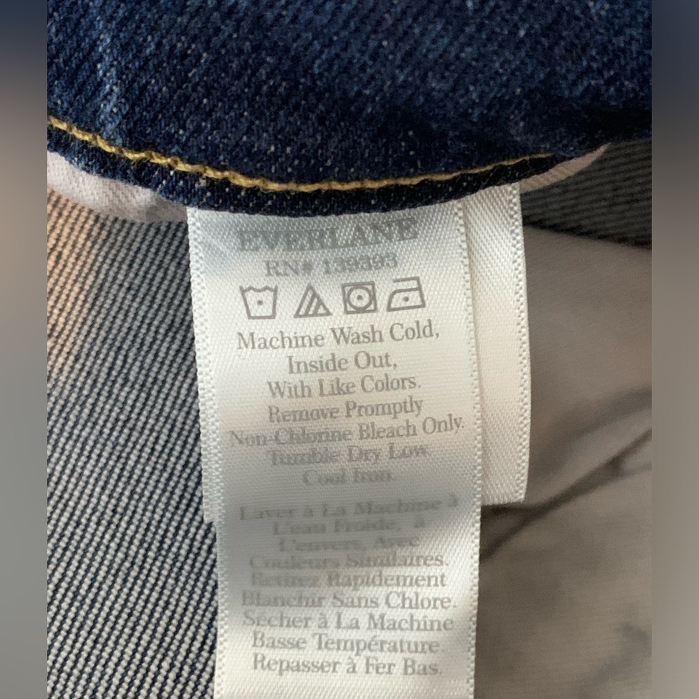 NWT Everlane Jeans Cheeky Split Hem High Rise Size 29 Regular 32” Length Blue - Picture 12 of 14